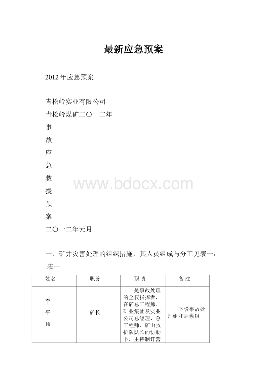 最新应急预案Word格式.docx