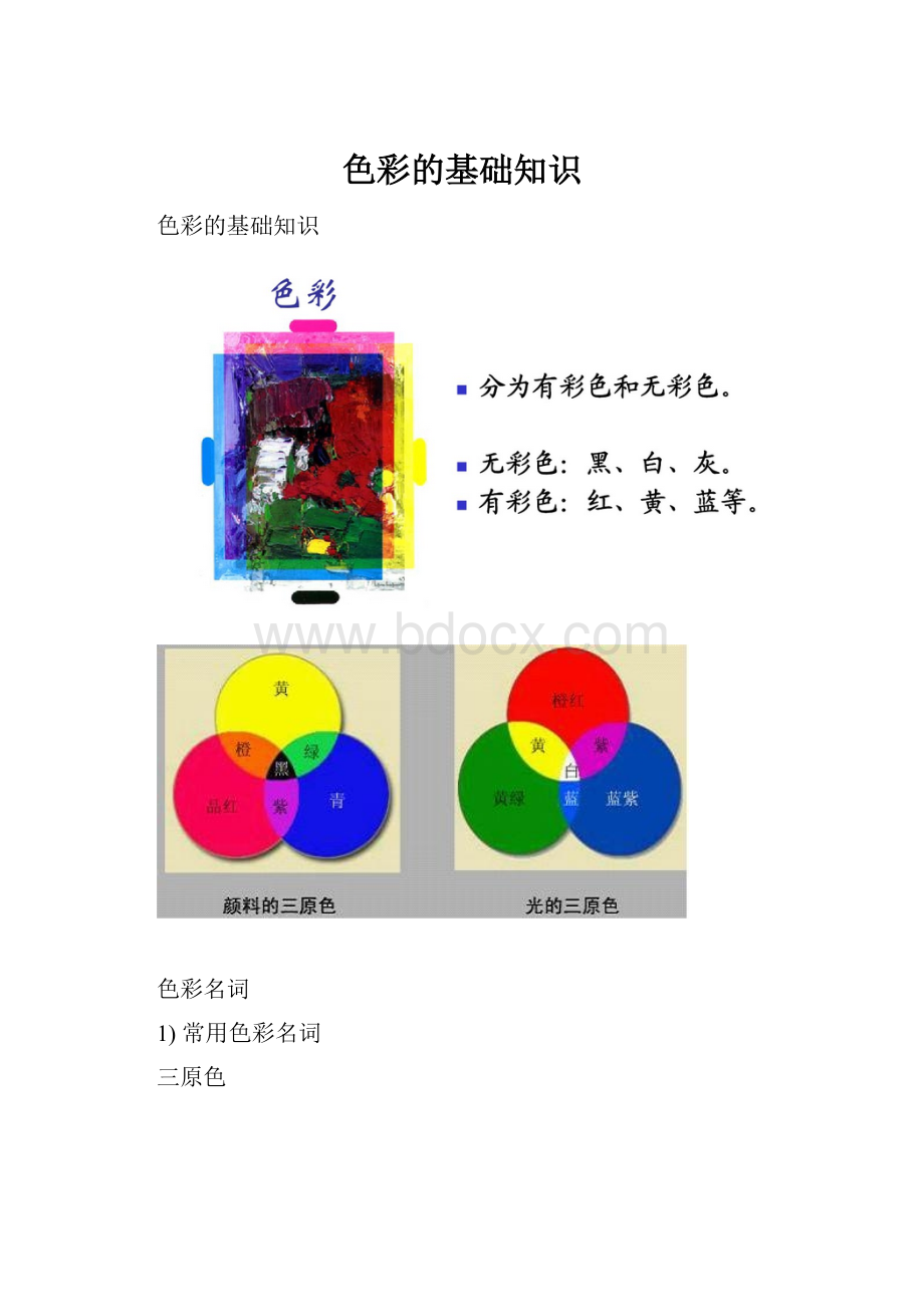 色彩的基础知识.docx_第1页