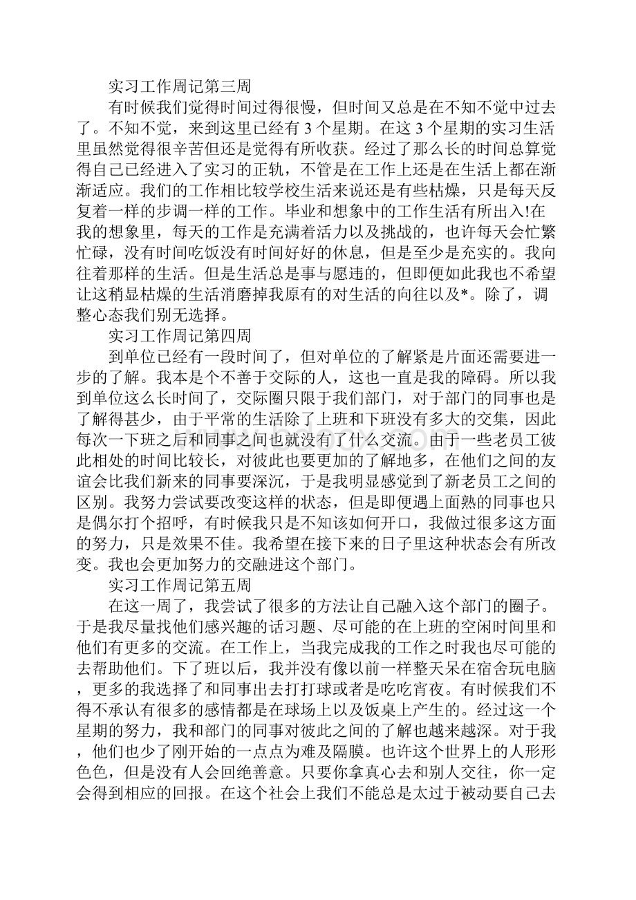 20XX最新实习周记20篇.docx_第2页