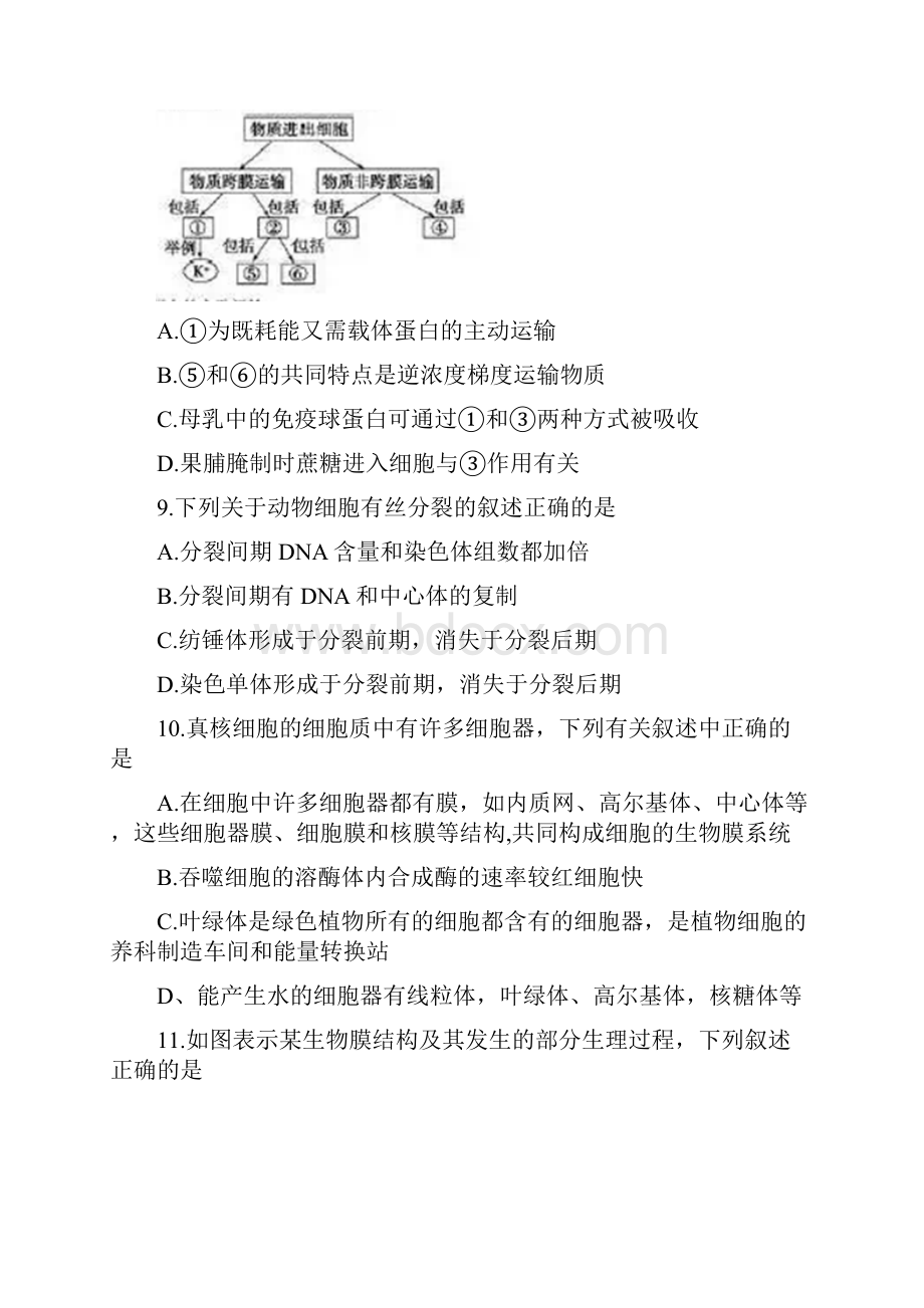 黑龙江省哈尔滨市第九中学届高三上学期第三次月考.docx_第3页