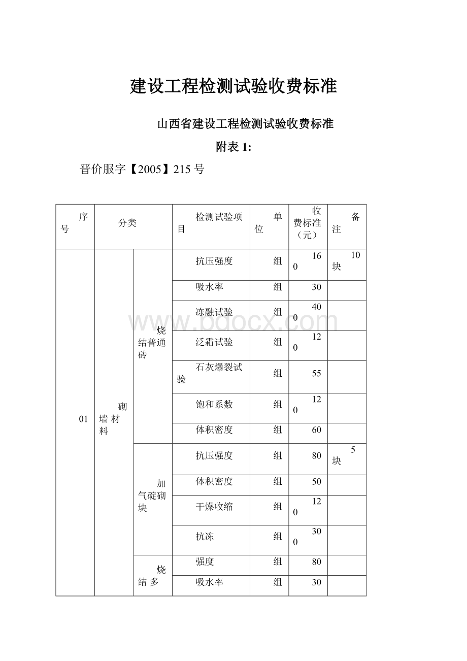 建设工程检测试验收费标准.docx