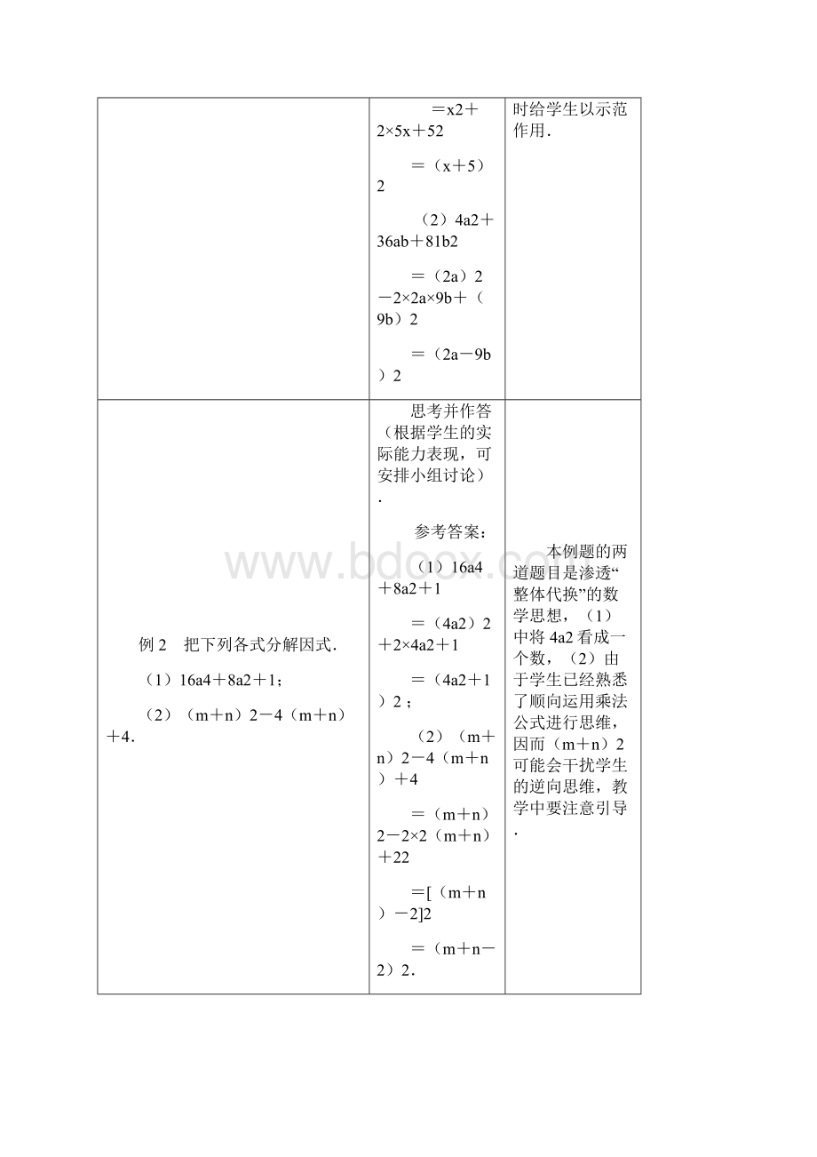 七年级数学下册 95 多项式的因式分解教案3 新版苏科版Word文档格式.docx_第3页