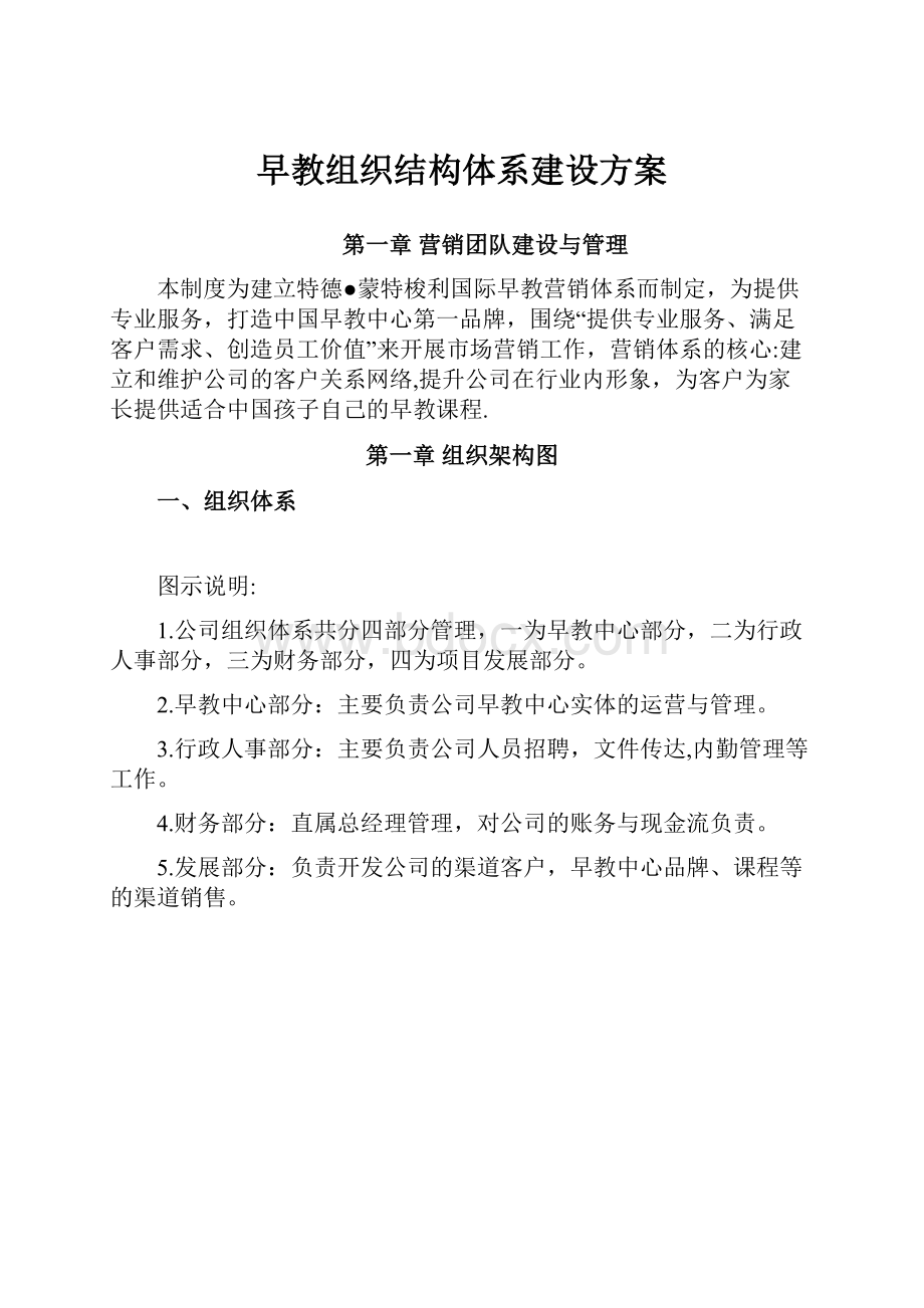 早教组织结构体系建设方案.docx