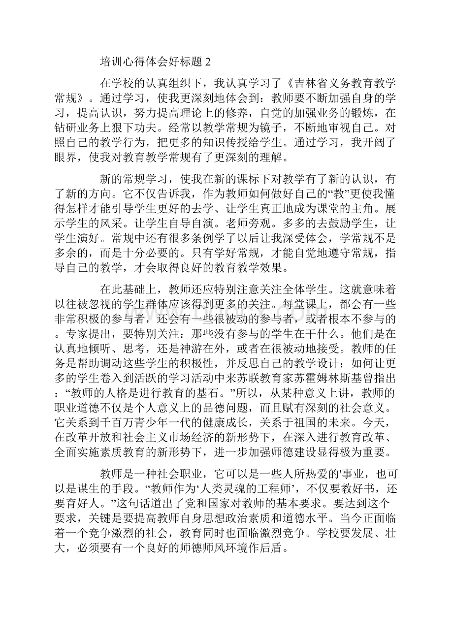 心得体会 培训心得体会好标题精选4篇.docx_第2页