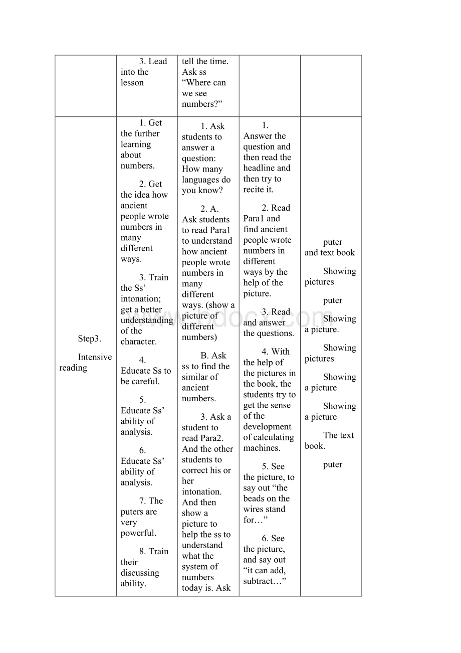 七年级英语上册 unit4 The world of numbers Intensive reading教案 牛津深圳版.docx_第2页