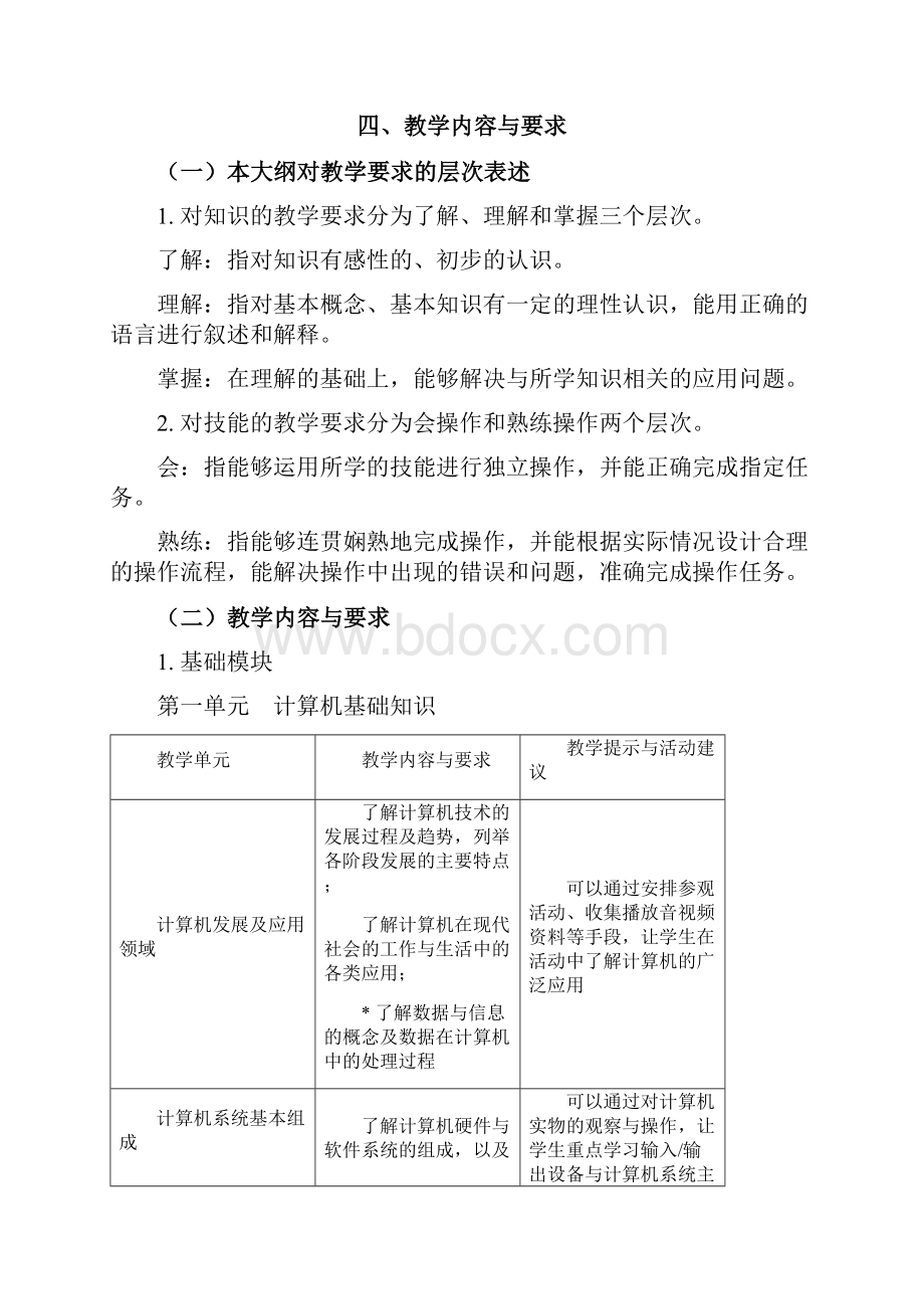 计算机应用基础教学基本要求doc.docx_第2页