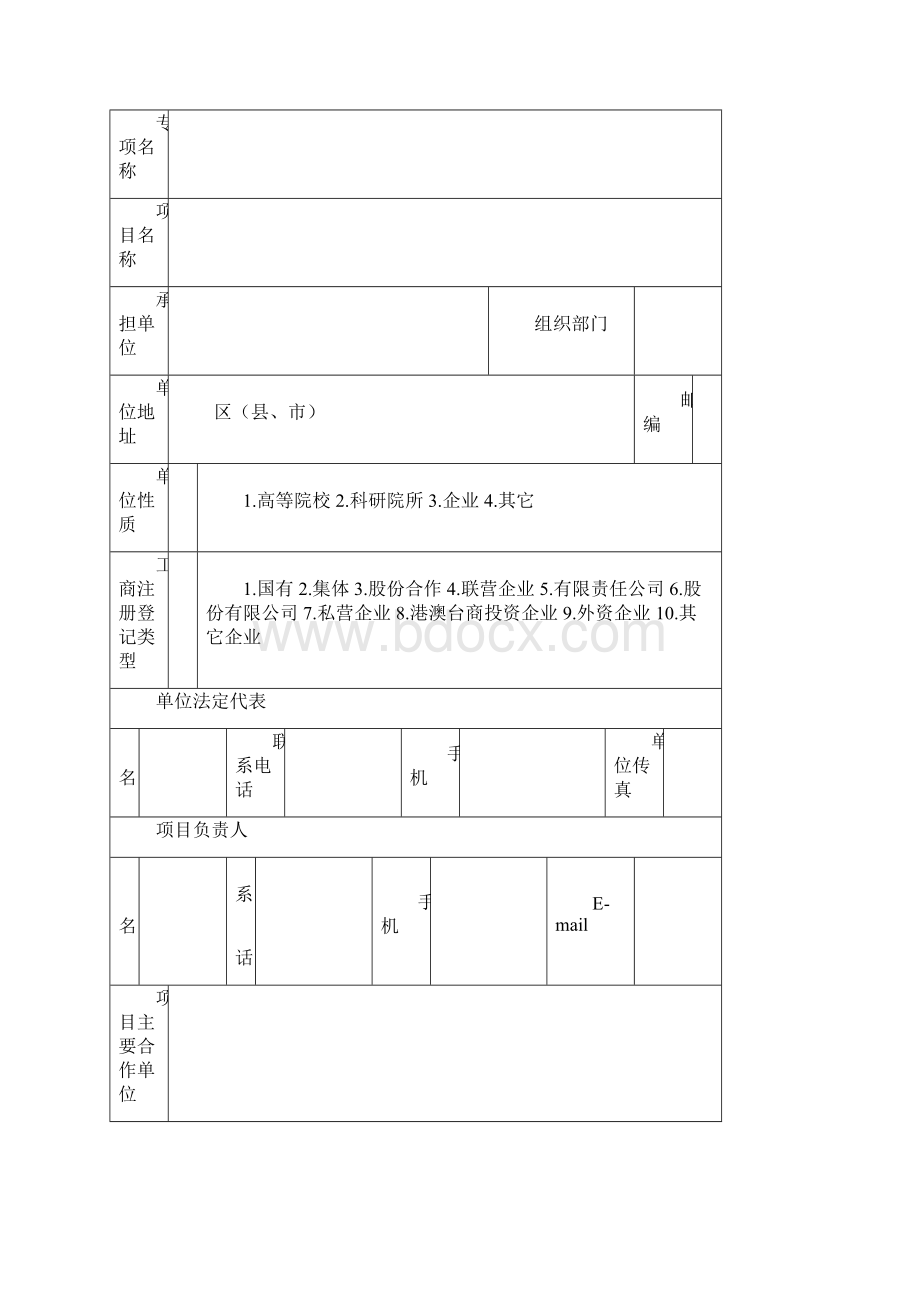 重庆市科技创新能力建设项目立项申请书文档格式.docx_第2页