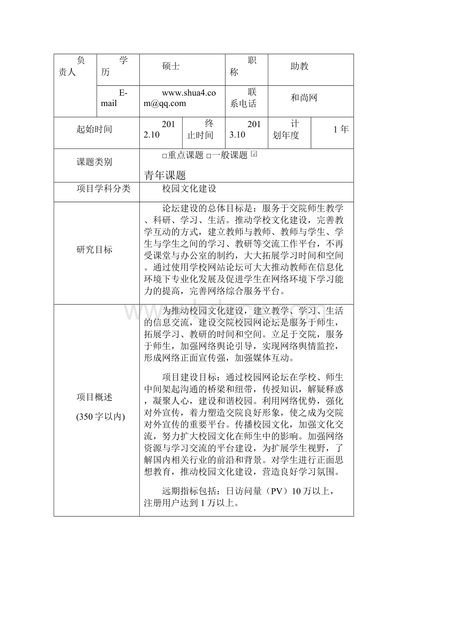 学院论坛科技教育发展基金可行性报告模板.docx_第2页