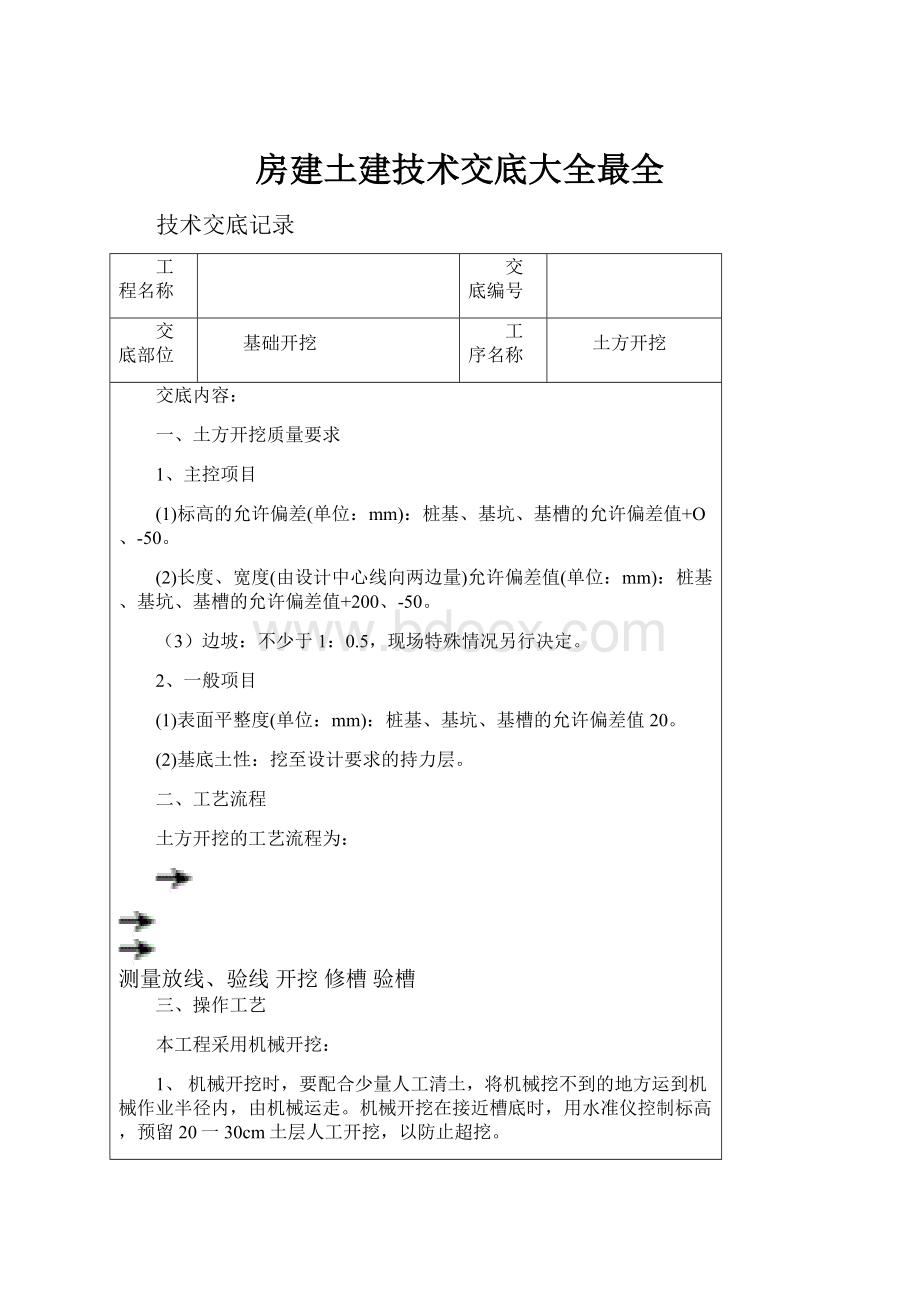 房建土建技术交底大全最全.docx