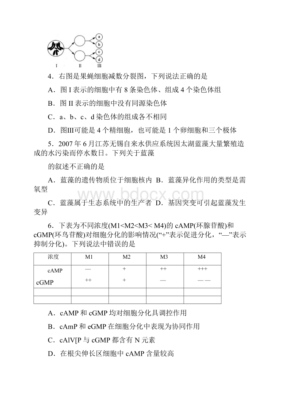 08年广州市高考生物冲刺模拟测试3Word格式.docx_第2页