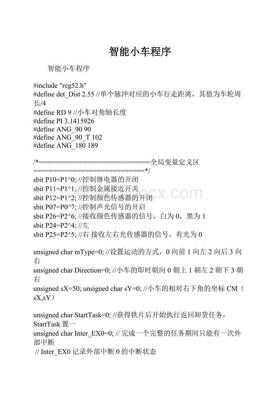 智能小车程序Word文档下载推荐.docx