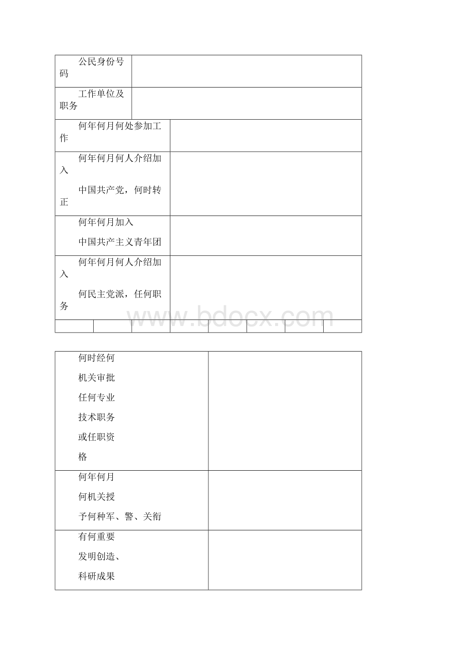 干部履历表版word文档Word文件下载.docx_第2页