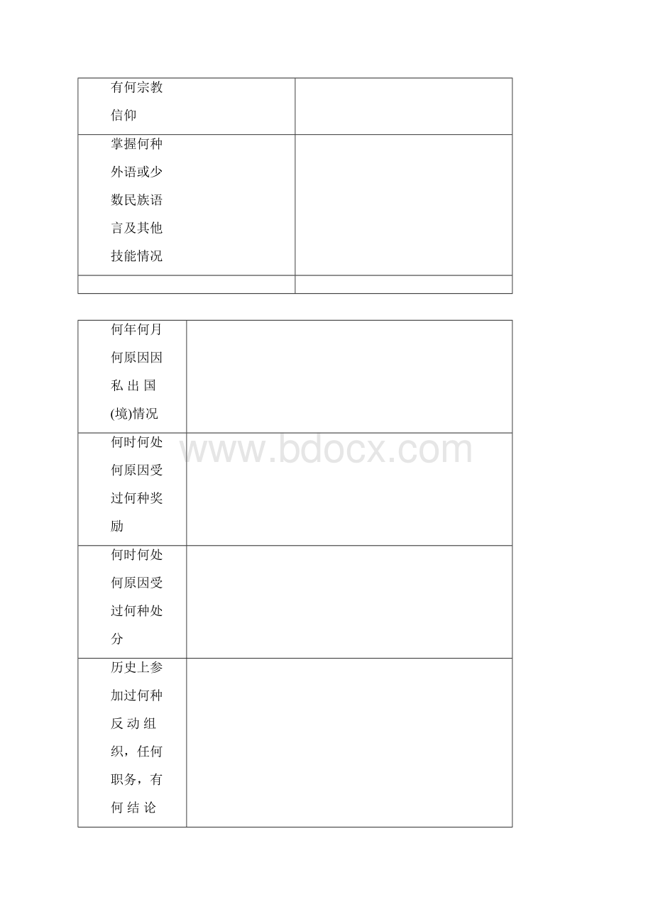 干部履历表版word文档.docx_第3页