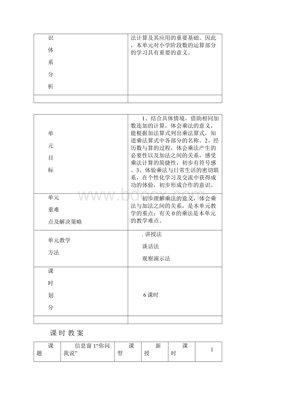 青岛版小学二年级数学上册教案 全册Word文档格式.docx_第2页