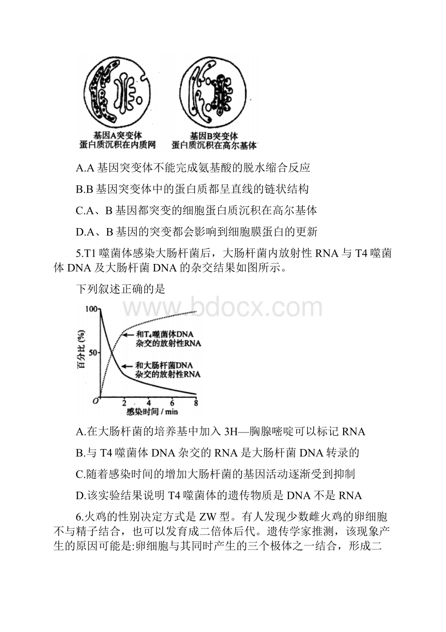 四川省届高三第二次阶段性考试理综试题含答案Word格式文档下载.docx_第2页