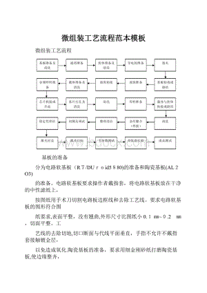 微组装工艺流程范本模板Word下载.docx