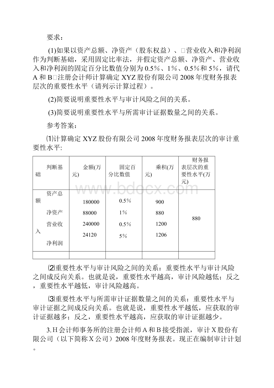 审计习题及参考答案Word文档格式.docx_第3页