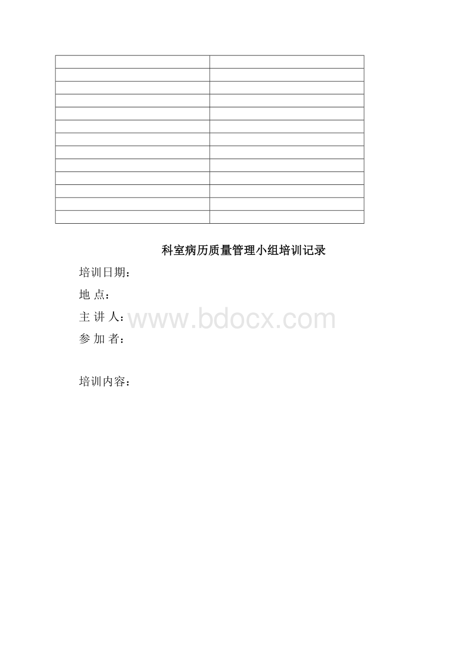 医院病历质量管理小组活动记录本Word格式.docx_第3页