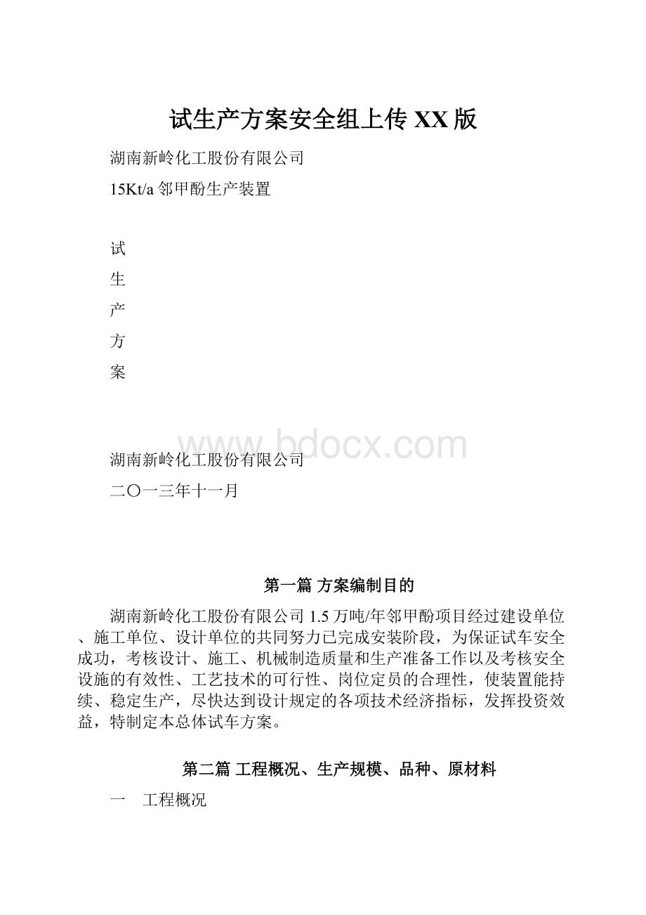 试生产方案安全组上传百度版Word格式.docx