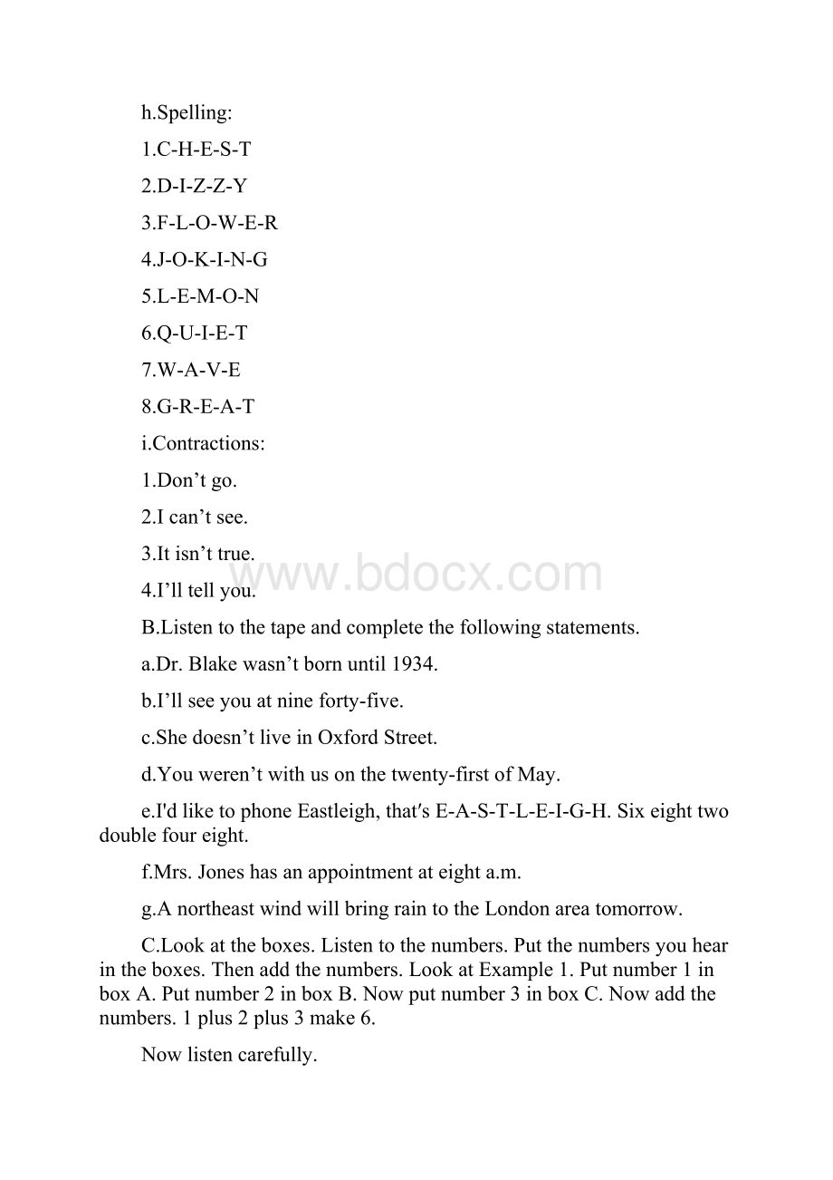 英语初级听力Listen to This 1教师用书Preparatory Lesson15听力稿.docx_第3页