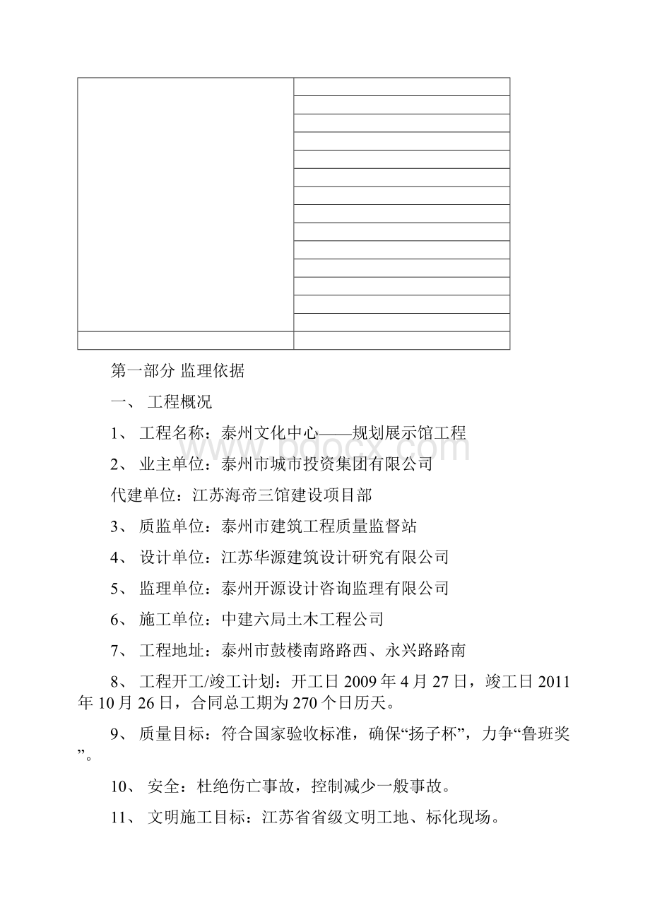 泰州市规划展示馆工程监理交底.docx_第2页