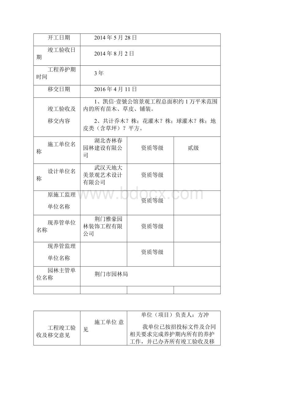 园林绿化移交验收表分析.docx_第2页