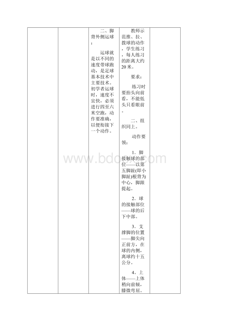 小学足球专项课运球教案.docx_第3页