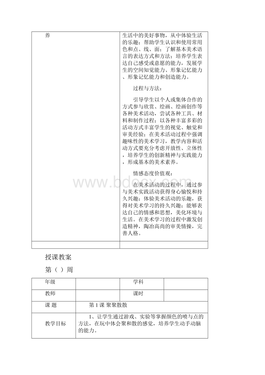 人教版小学四年级美术下册教案表格式.docx_第2页