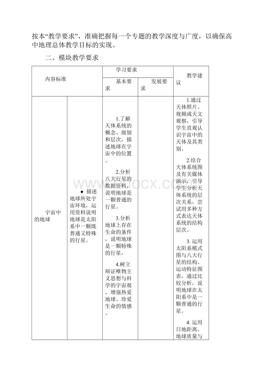 四川省普通高中地理学科教学基本要求文档格式.docx_第3页