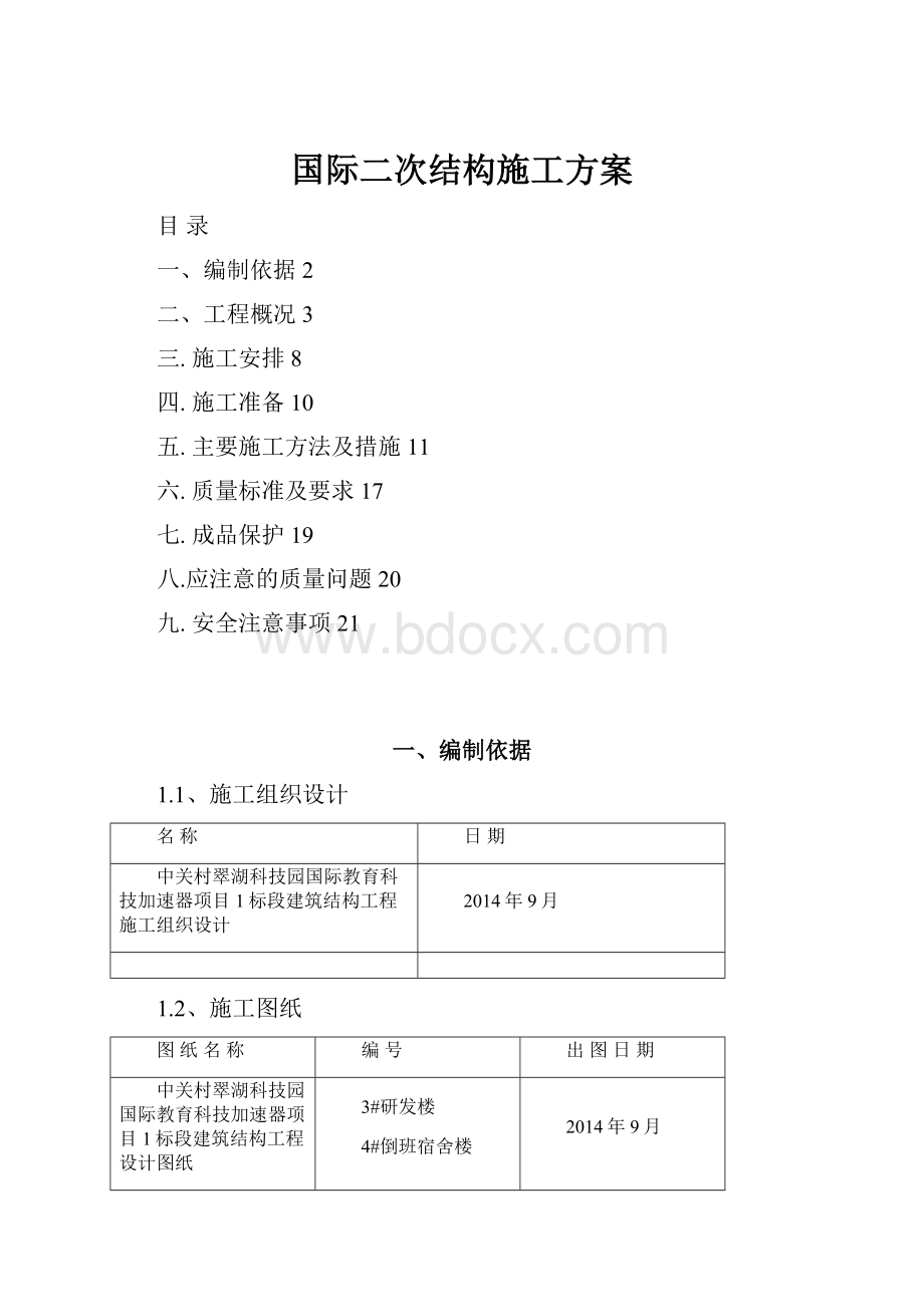 国际二次结构施工方案Word格式.docx_第1页