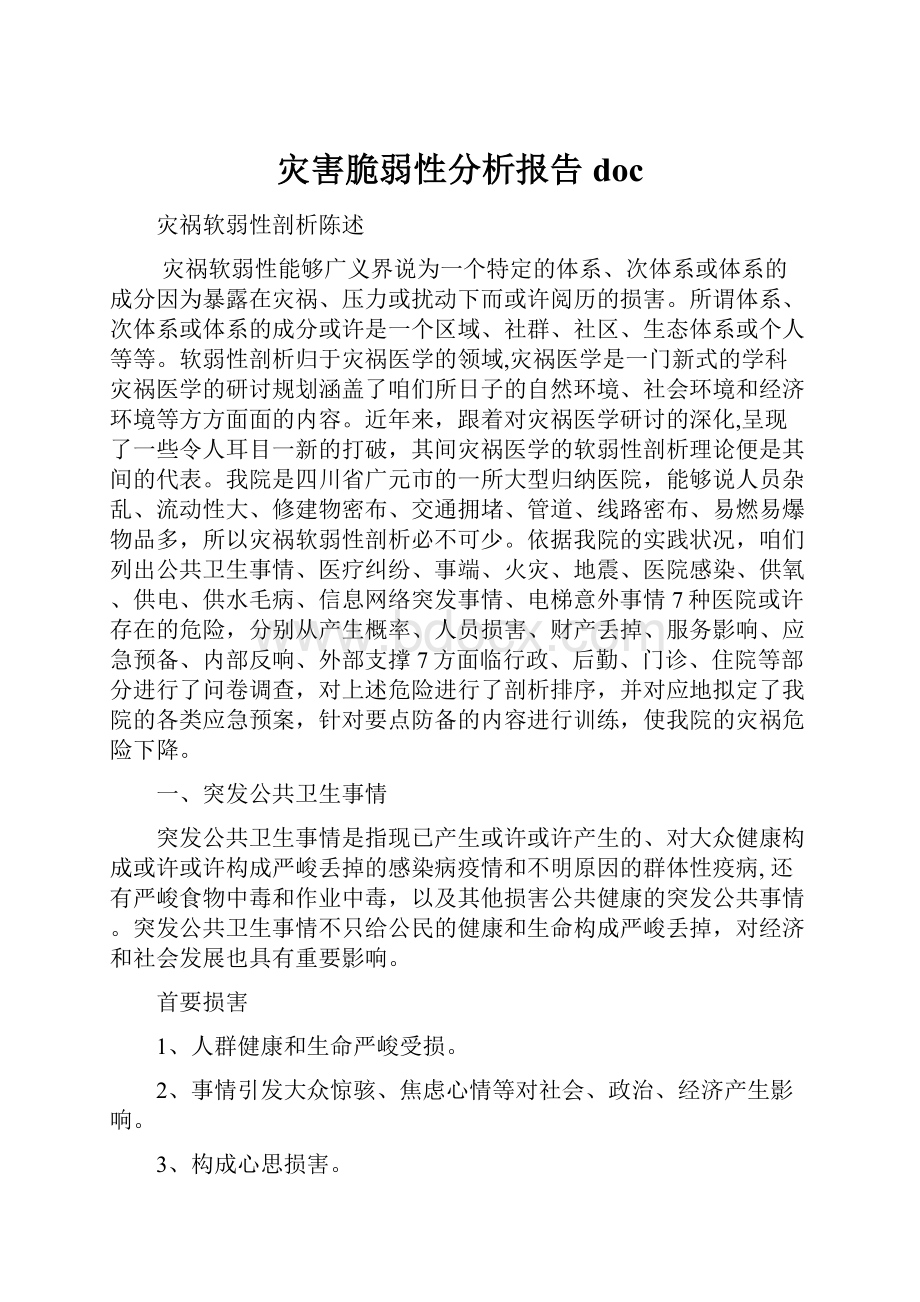 灾害脆弱性分析报告doc.docx