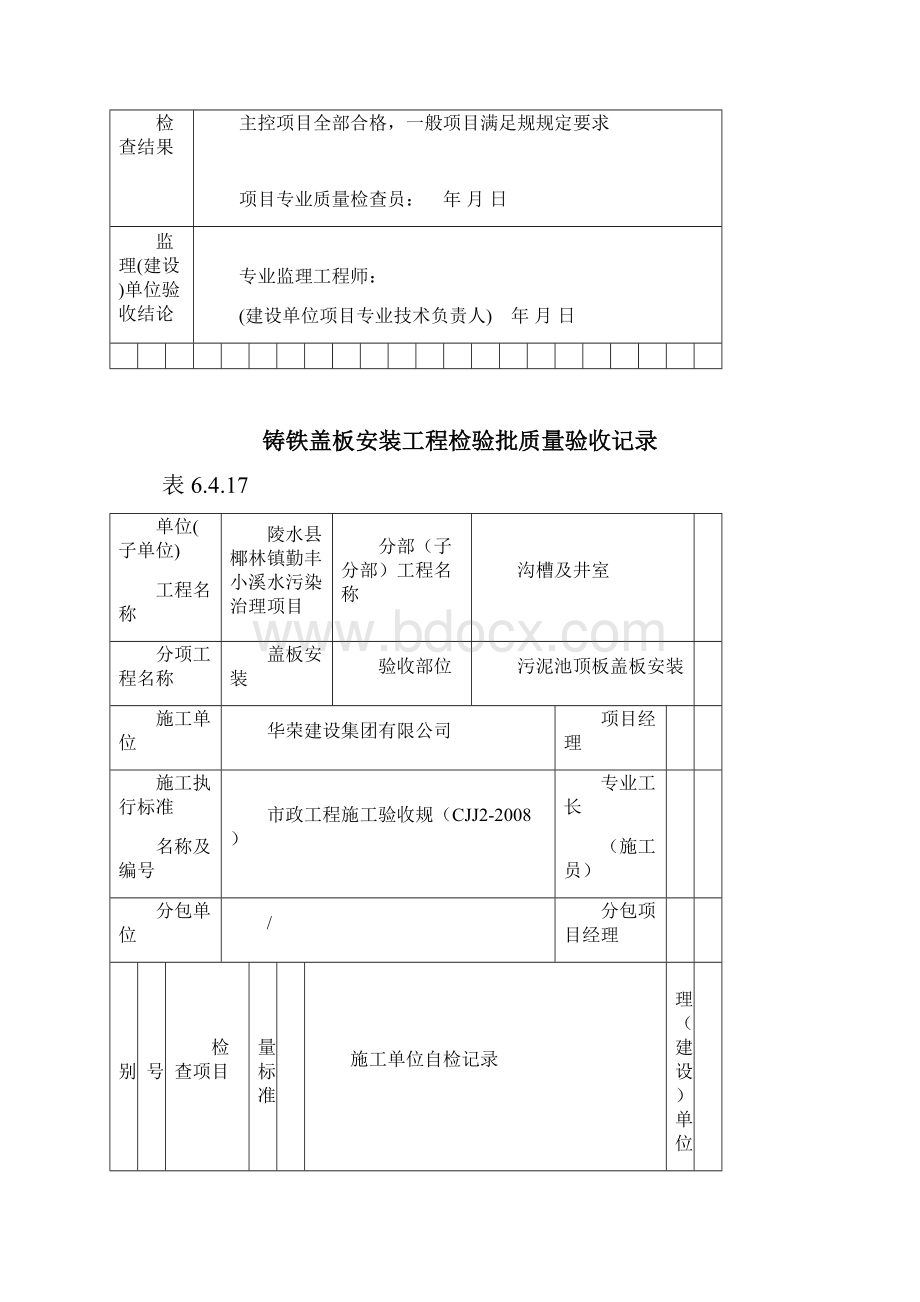 沟道盖板安装工程检验批质量验收记录文档格式.docx_第3页