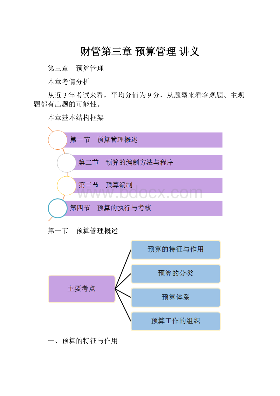 财管第三章 预算管理讲义.docx_第1页