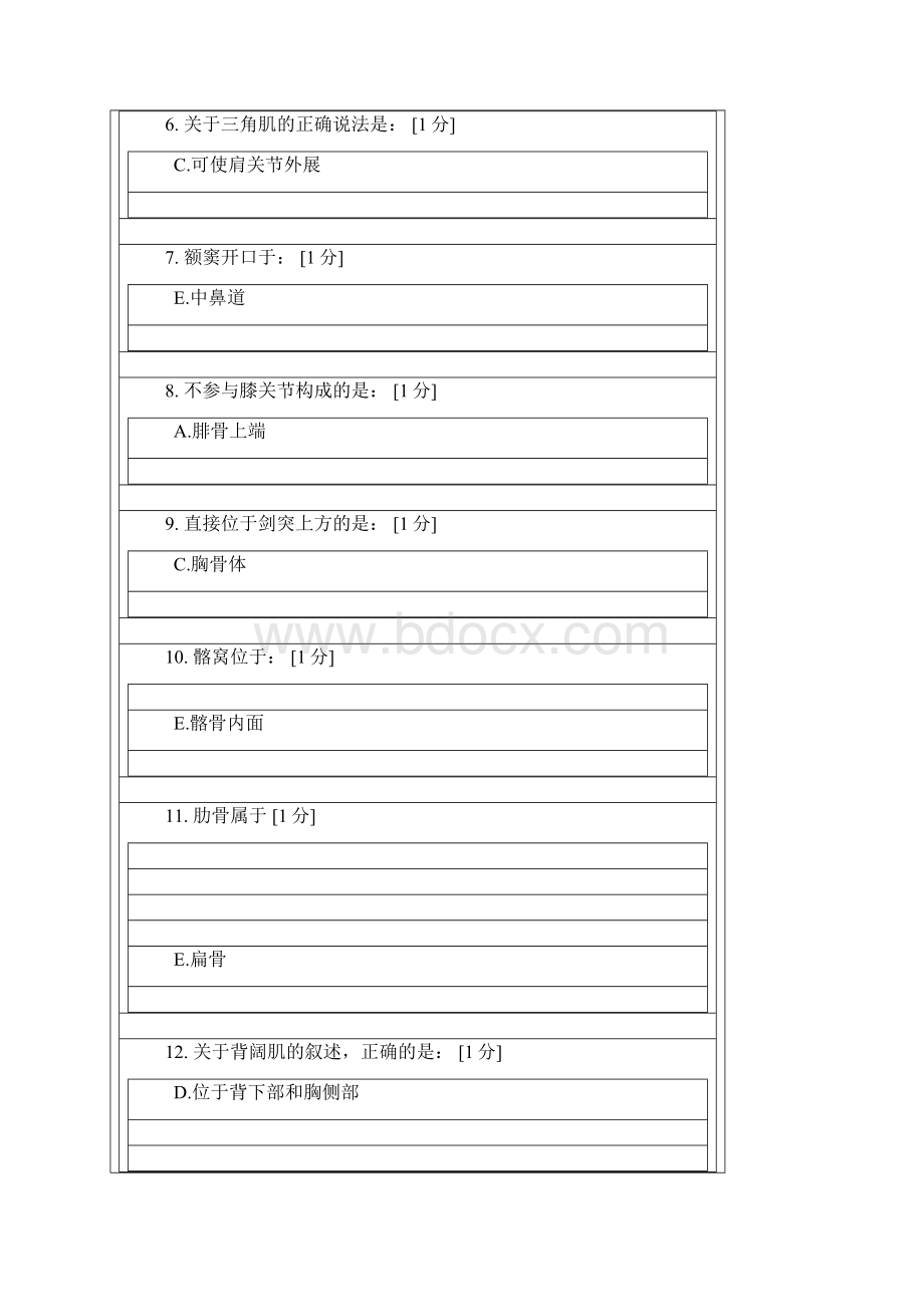 北京中医药大学远程教育学院正常人体解剖学Z16次作业.docx_第2页