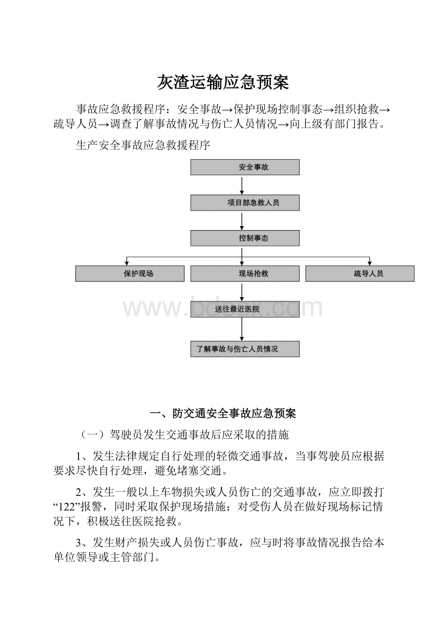 灰渣运输应急预案.docx_第1页