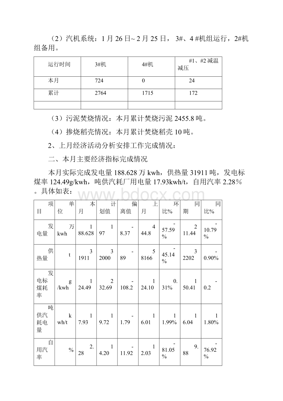 热电厂月份经济运行分析报告.docx_第2页