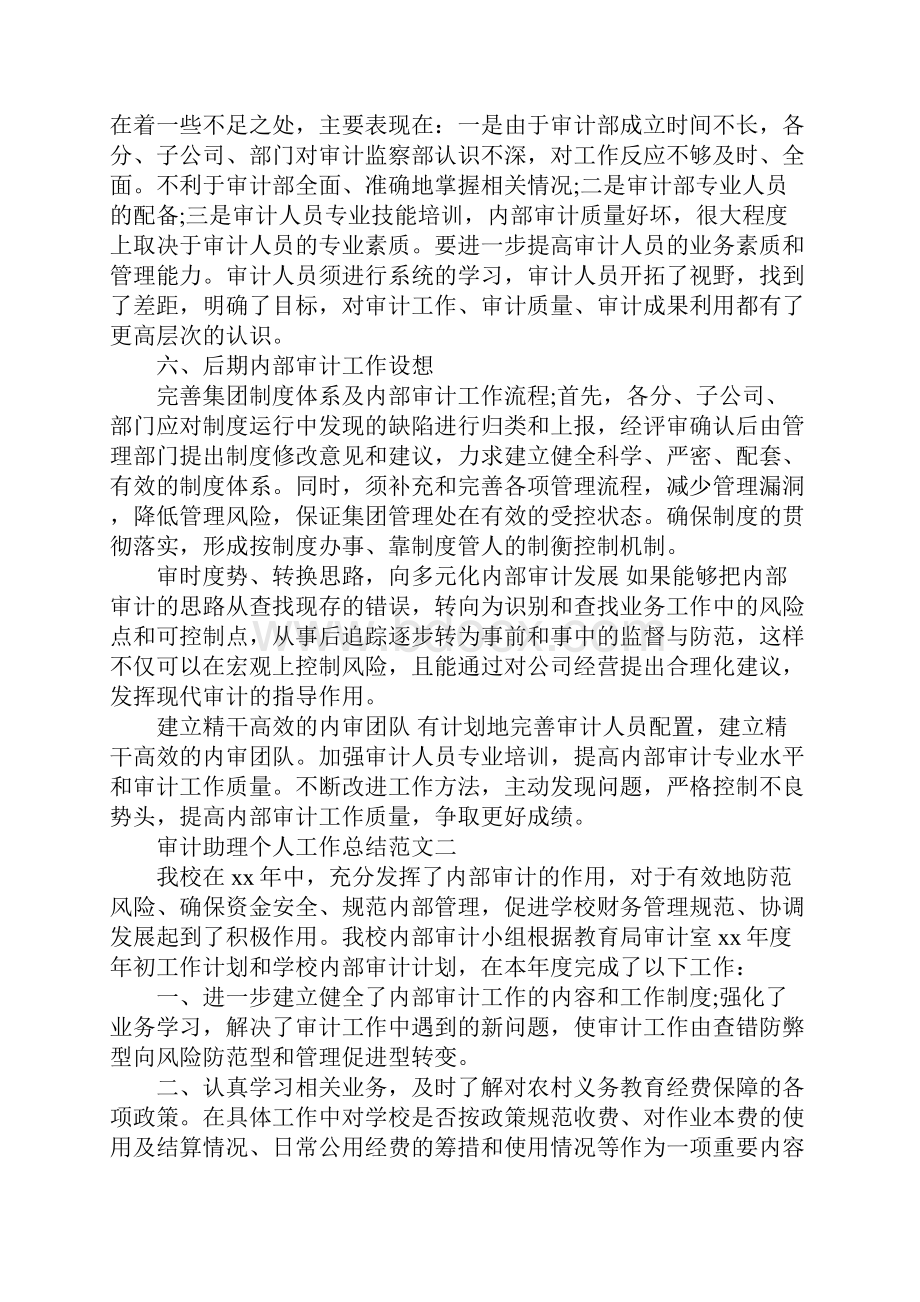 审计助理个人工作总结.docx_第3页