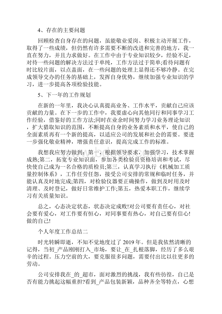 个人年度工作总结范文简短文档格式.docx_第2页