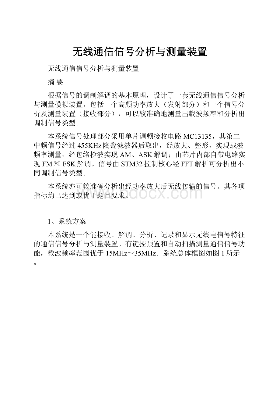 无线通信信号分析与测量装置.docx