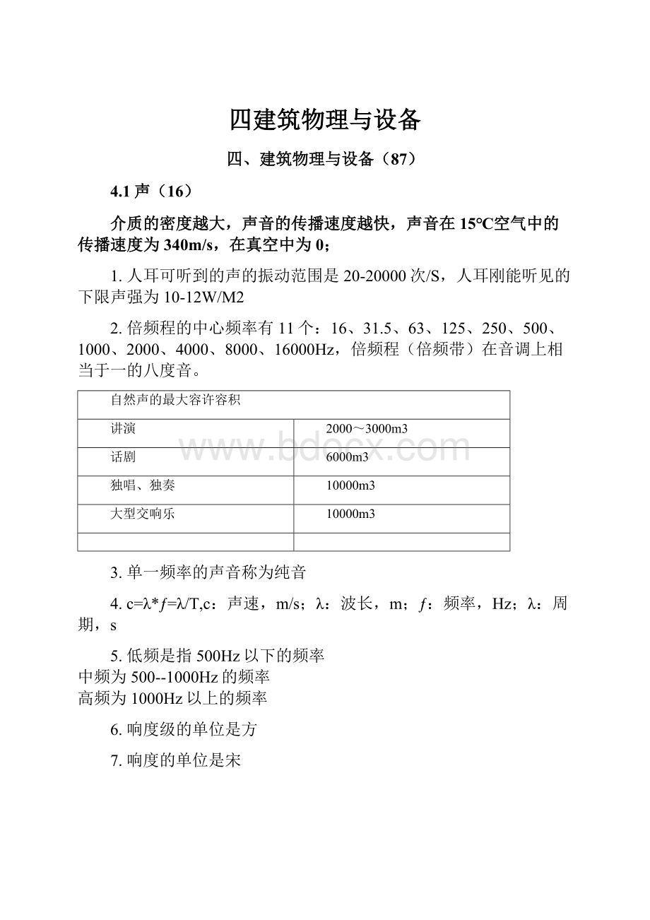 四建筑物理与设备Word文档格式.docx