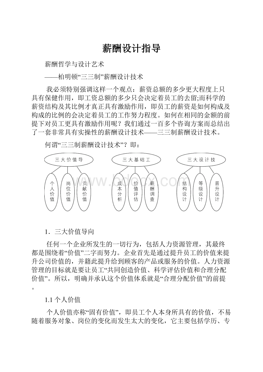 薪酬设计指导Word文档下载推荐.docx