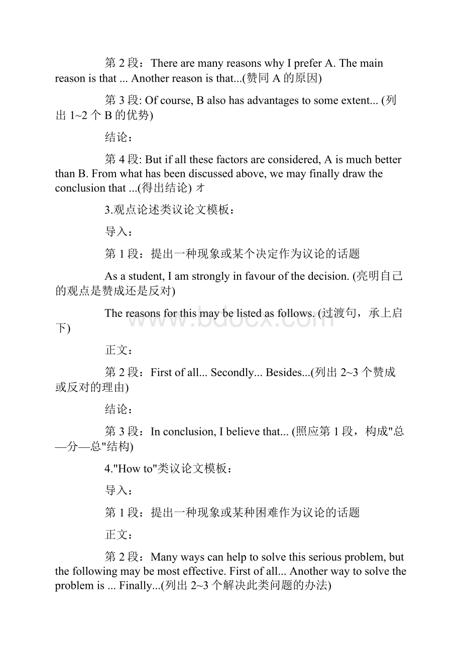 英语作文万能句子议论文模板doc.docx_第2页