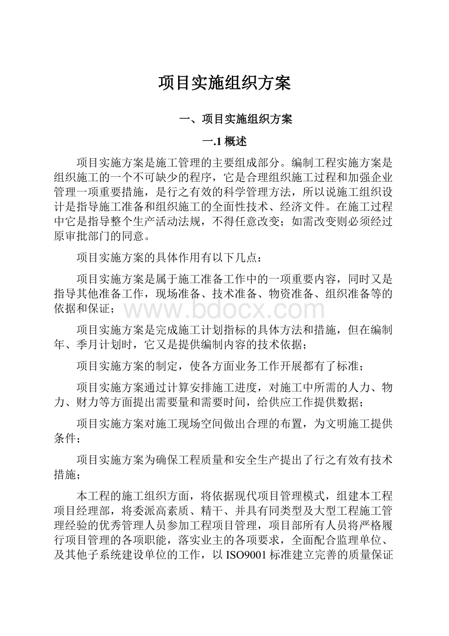 项目实施组织方案.docx_第1页