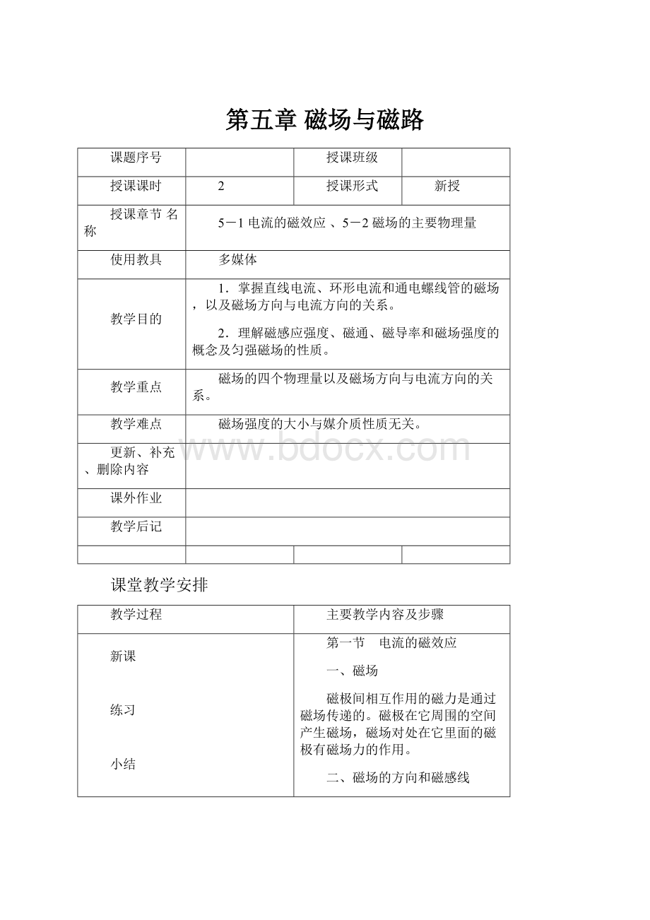 第五章 磁场与磁路.docx_第1页