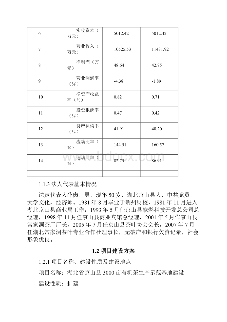 京山县3000亩有机茶生产示范基地建设项目Word文档下载推荐.docx_第3页