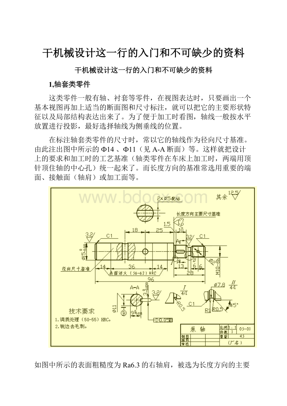 干机械设计这一行的入门和不可缺少的资料.docx