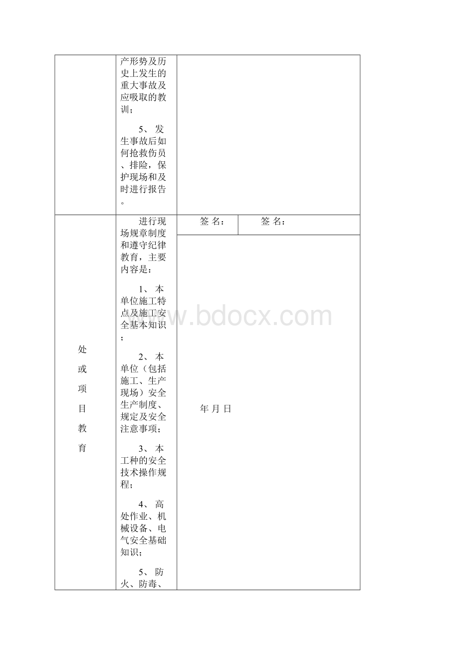 C1施工人员三级教育记录卡Word格式文档下载.docx_第2页