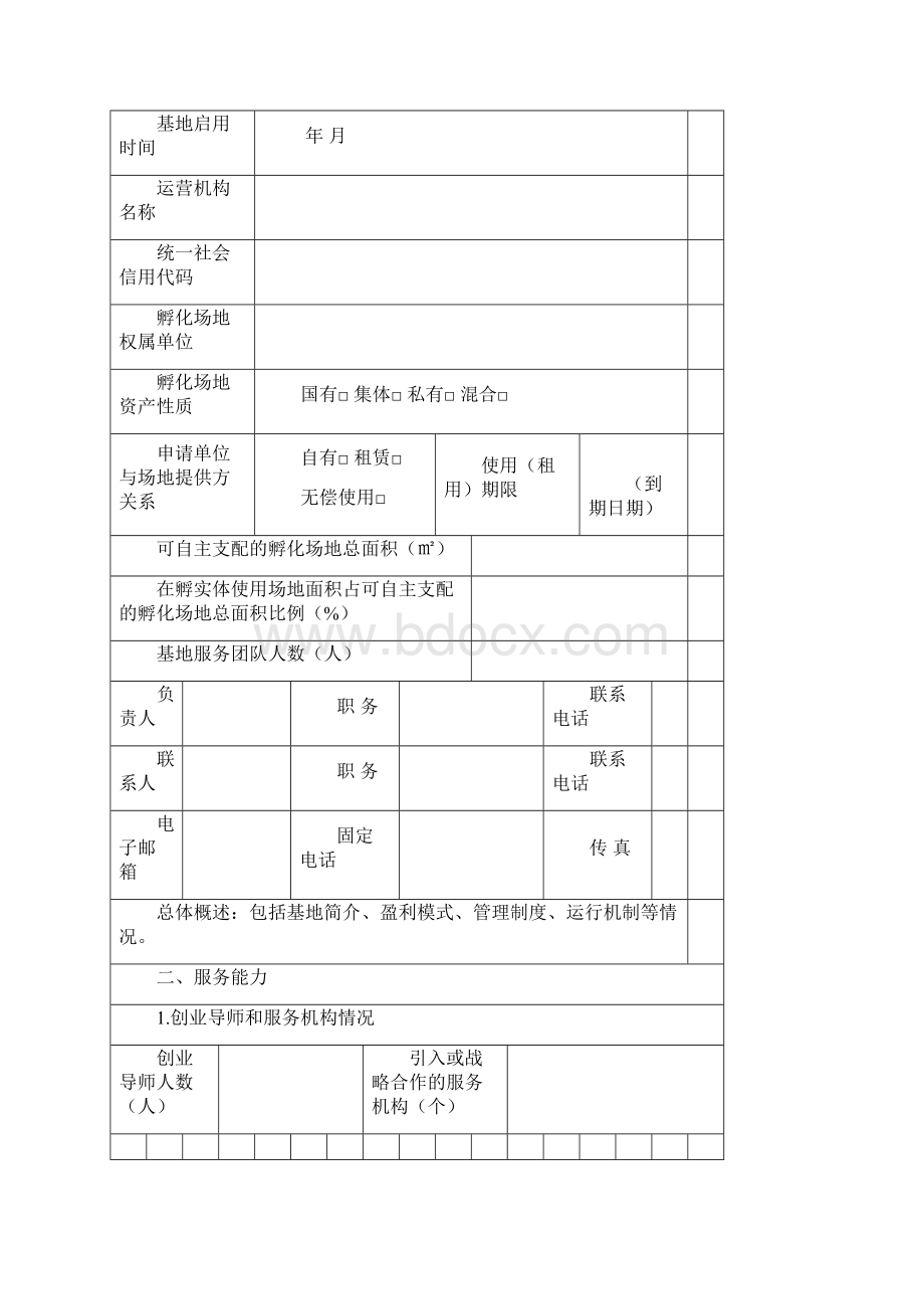 广东省创业孵化示范基地申报书模板.docx_第3页