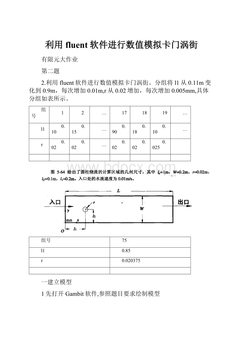 利用fluent软件进行数值模拟卡门涡街.docx_第1页