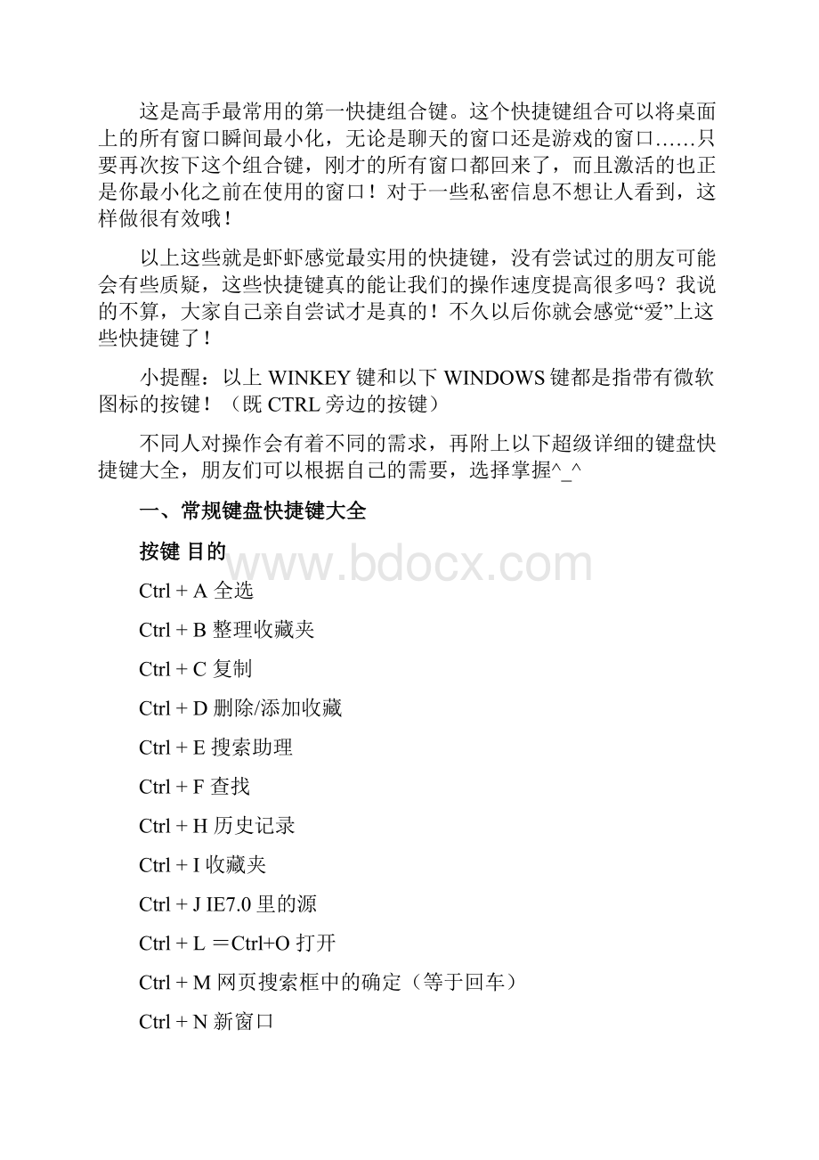 电脑日常应用的快捷键Word文档格式.docx_第2页